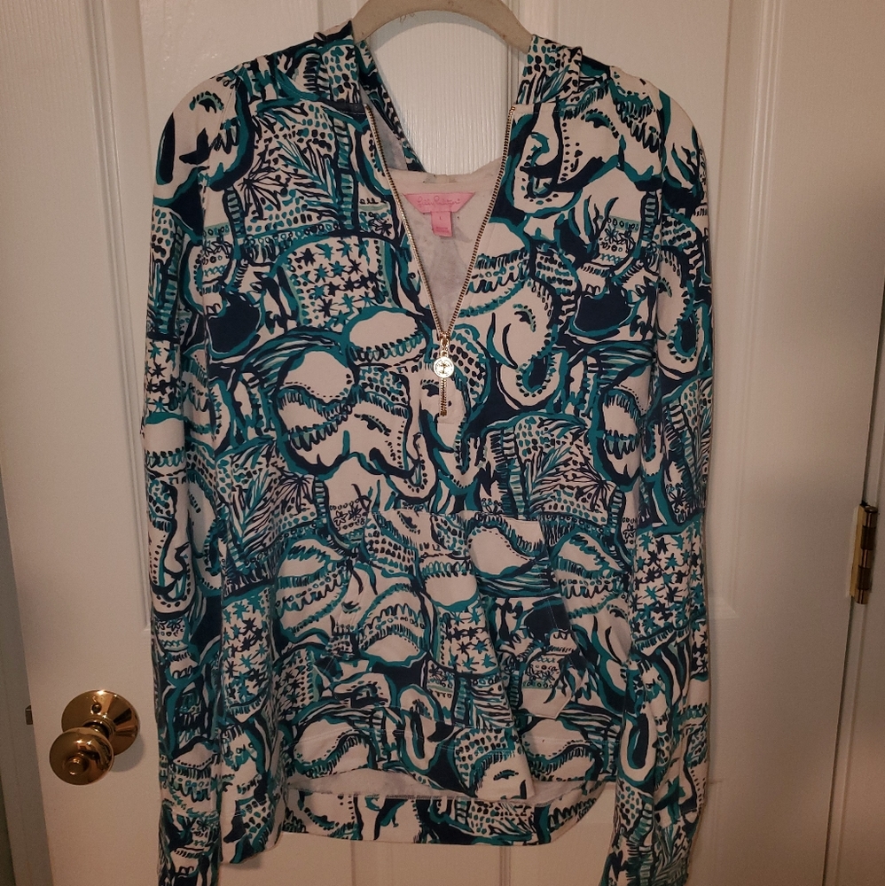 Lilly Pulitzer Hooded Skipper Popover Size L